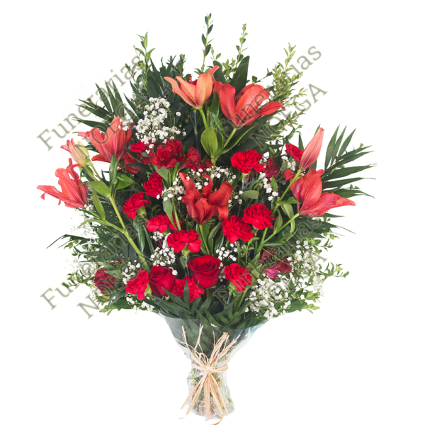 Ramo de Flores Rojas - Funerarias Noega